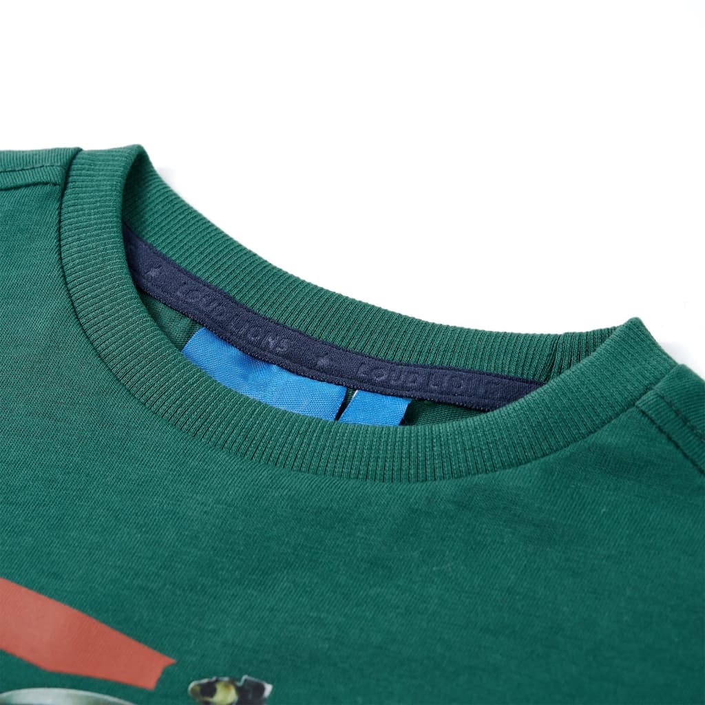Langærmet T-shirt til børn str. 92 grøn