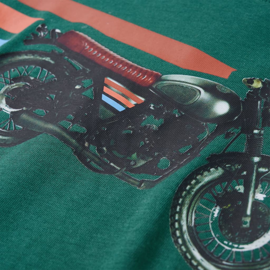 Langærmet T-shirt til børn str. 92 grøn