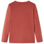 Langærmet T-shirt til børn str. 116 henna