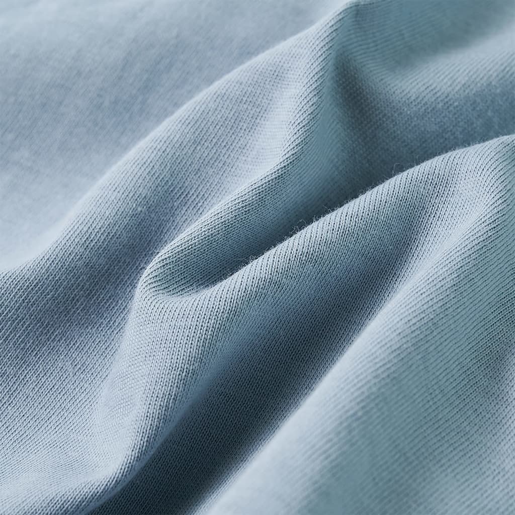 Langærmet T-shirt til børn str. 128 lyseblå