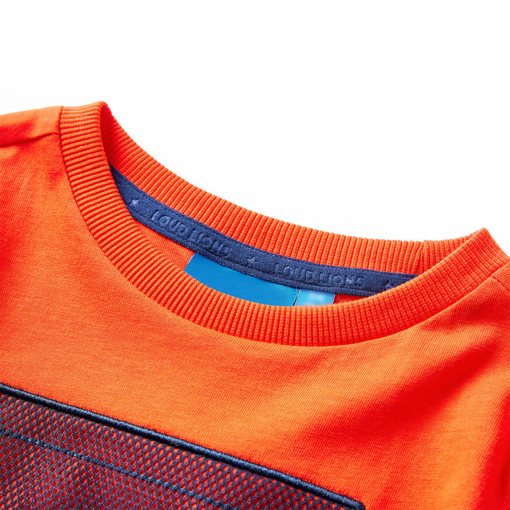 Langærmet T-shirt til børn str. 116 orange
