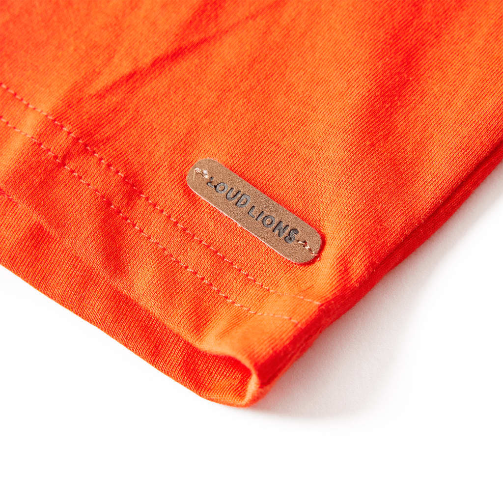 Langærmet T-shirt til børn str. 116 orange