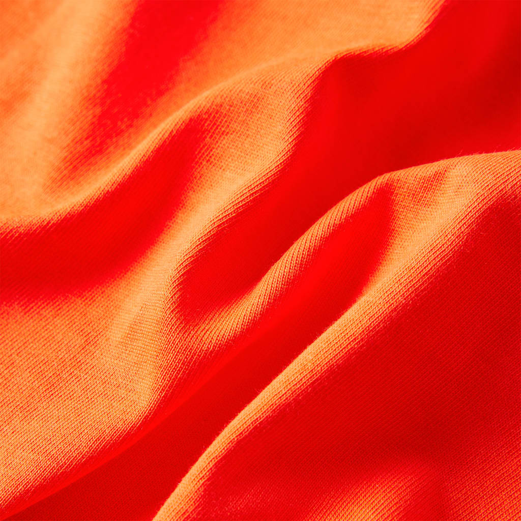 Langærmet T-shirt til børn str. 116 orange