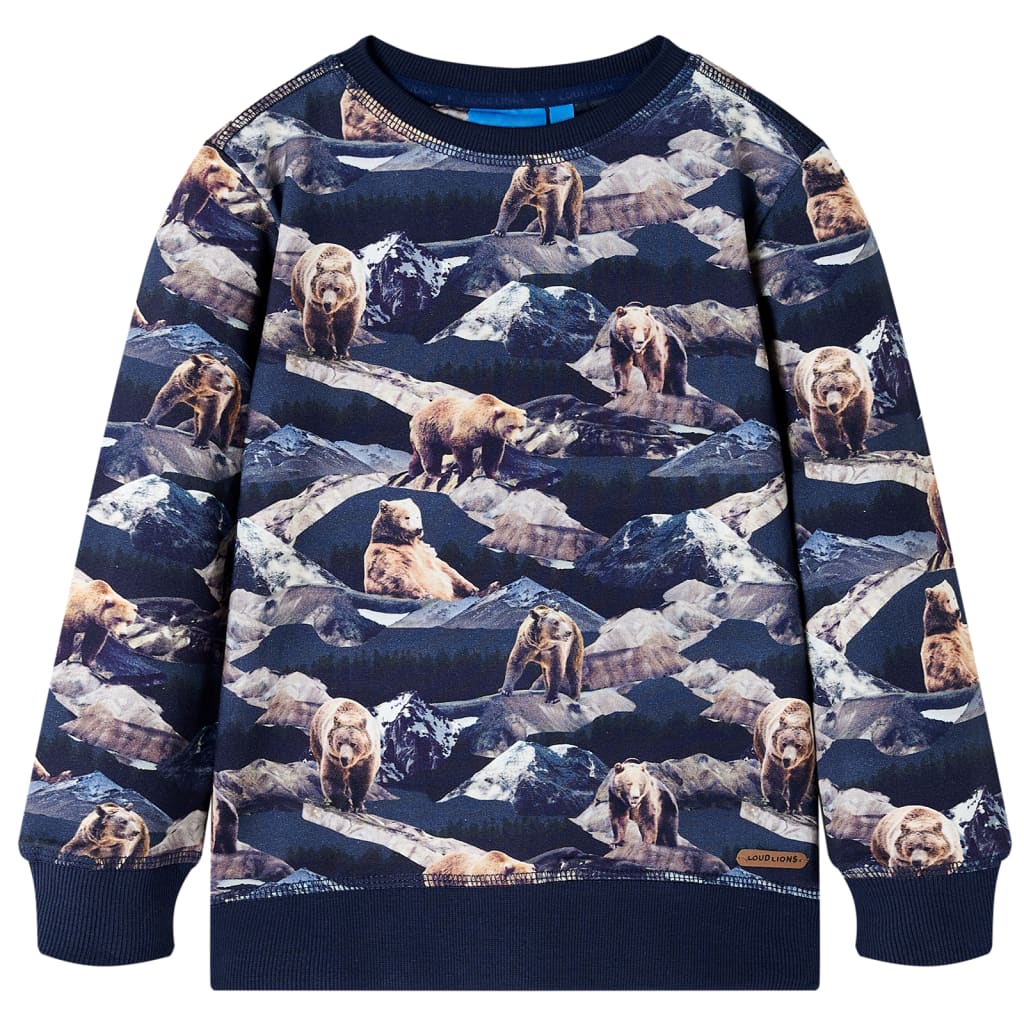 Sweatshirt til børn str. 140 marineblå