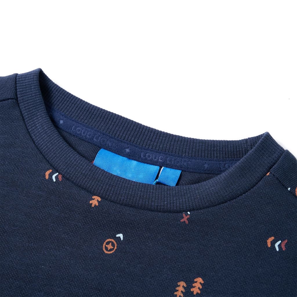 Sweatshirt til børn str. 104 mørk blåmeleret