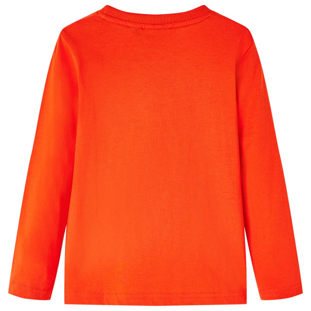 Langærmet T-shirt til børn str. 104 cm orange