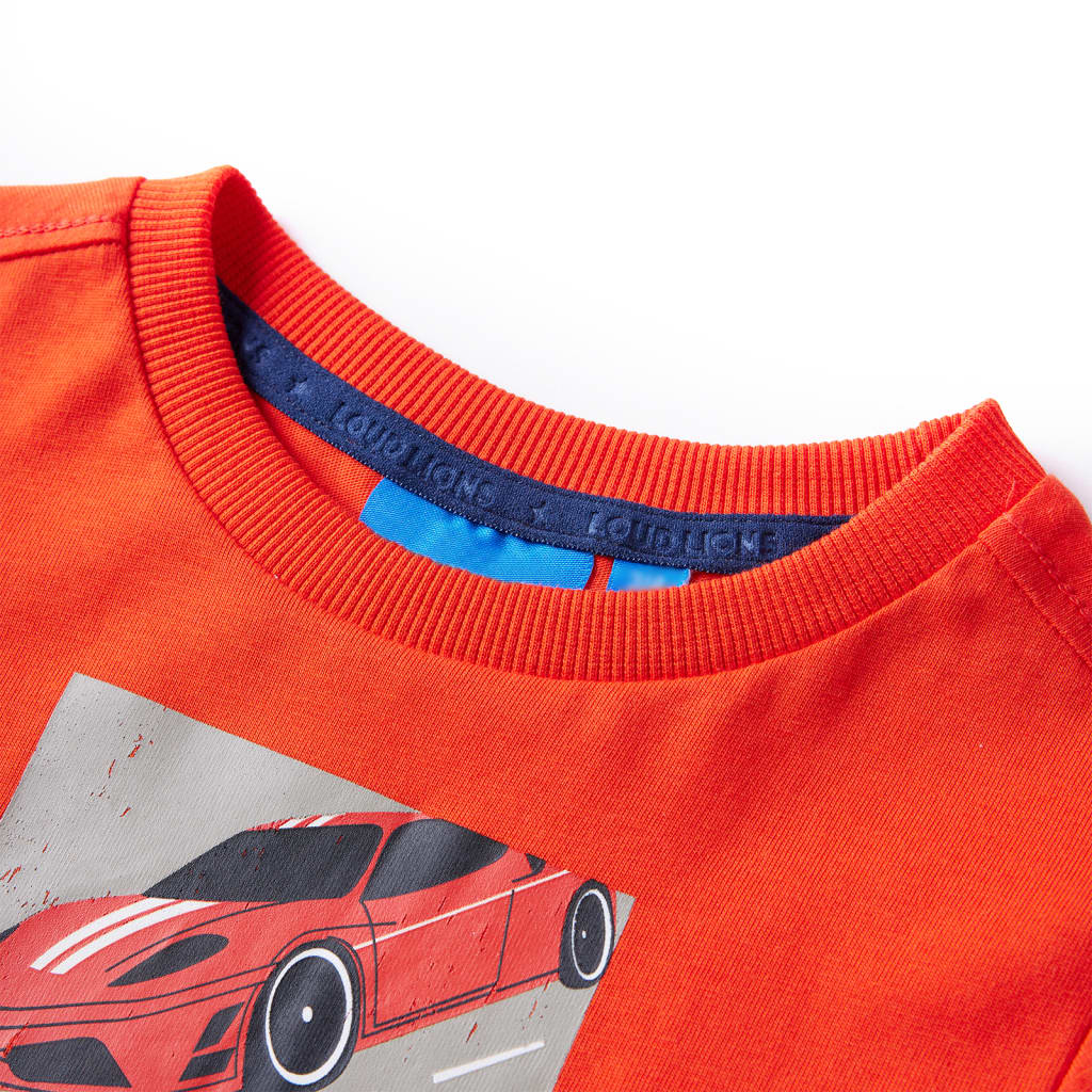Langærmet T-shirt til børn str. 104 cm orange