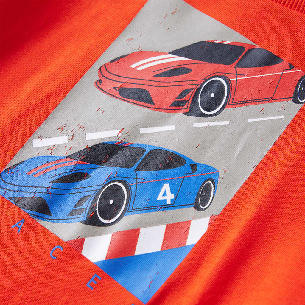 Langærmet T-shirt til børn str. 104 cm orange