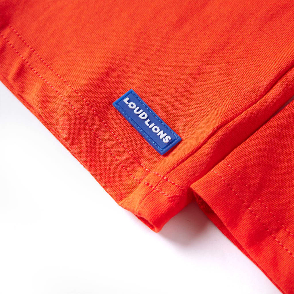 Langærmet T-shirt til børn str. 104 cm orange