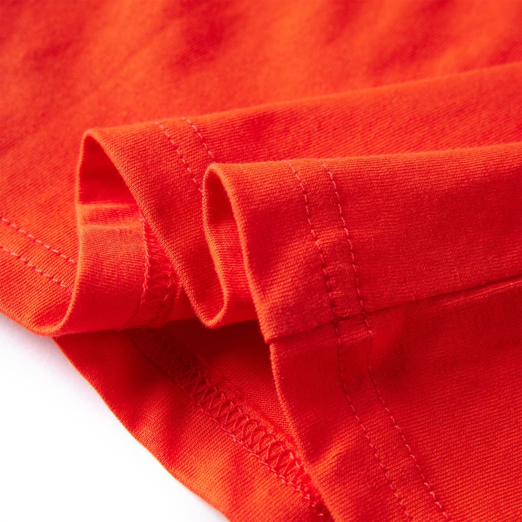 Langærmet T-shirt til børn str. 104 cm orange