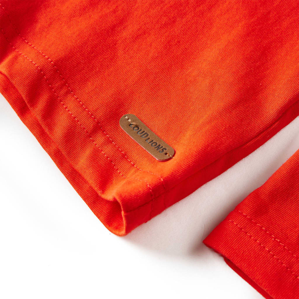 Langærmet T-shirt til børn str. 104 cm orange
