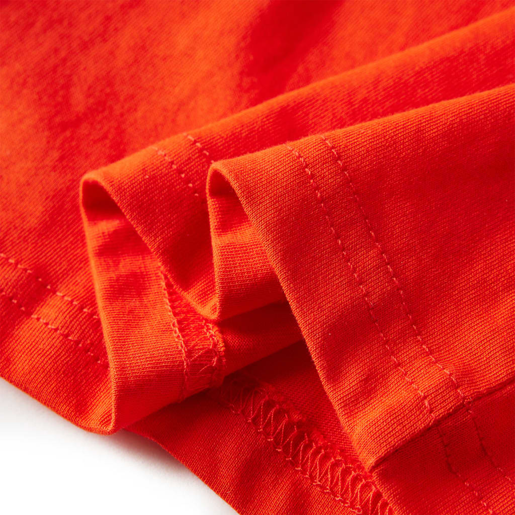 Langærmet T-shirt til børn str. 104 cm orange