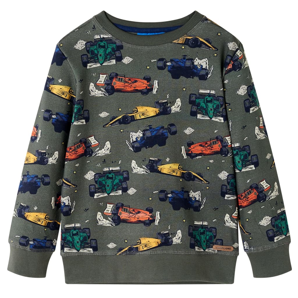 Sweatshirt til børn str. 92 kakifarvet