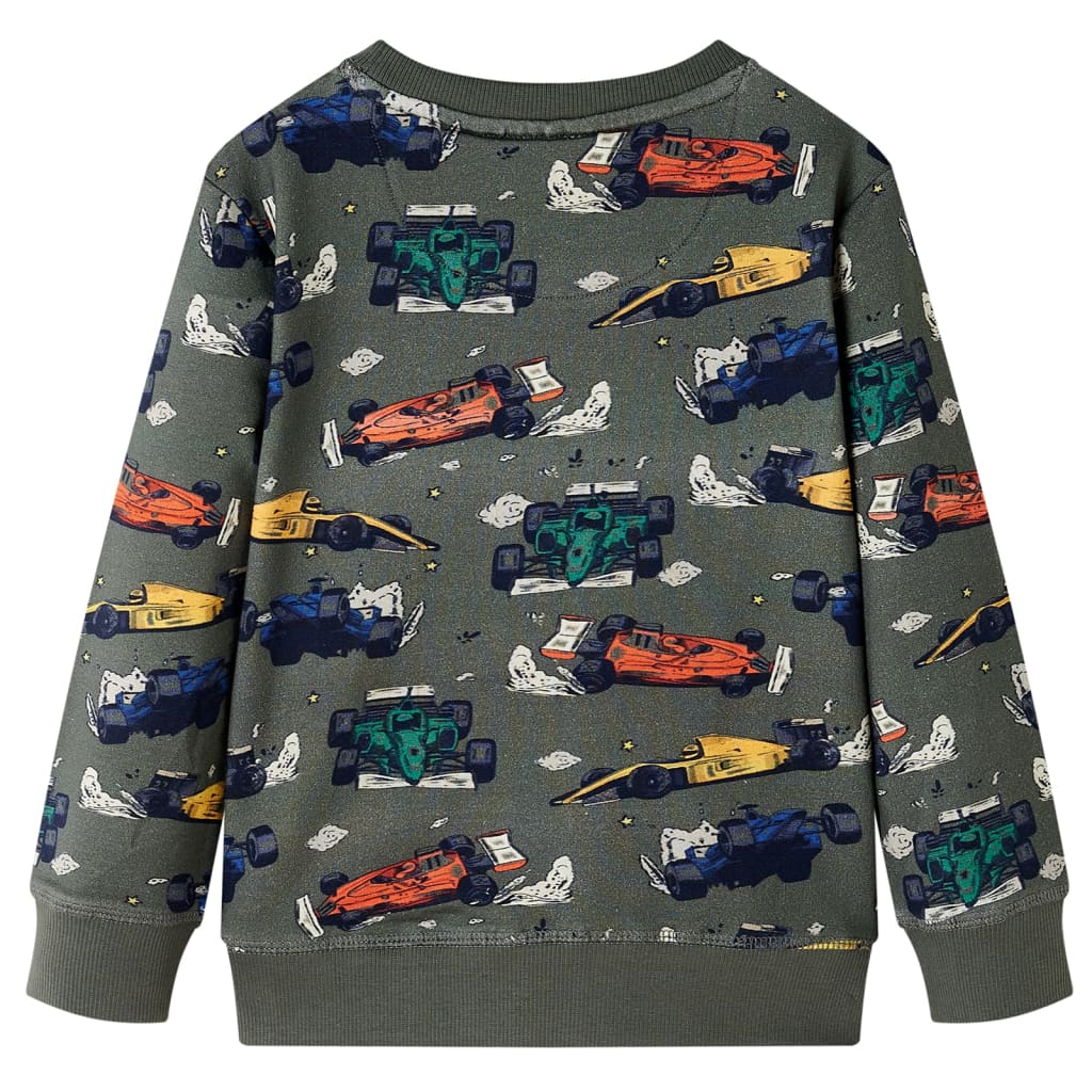 Sweatshirt til børn str. 92 kakifarvet