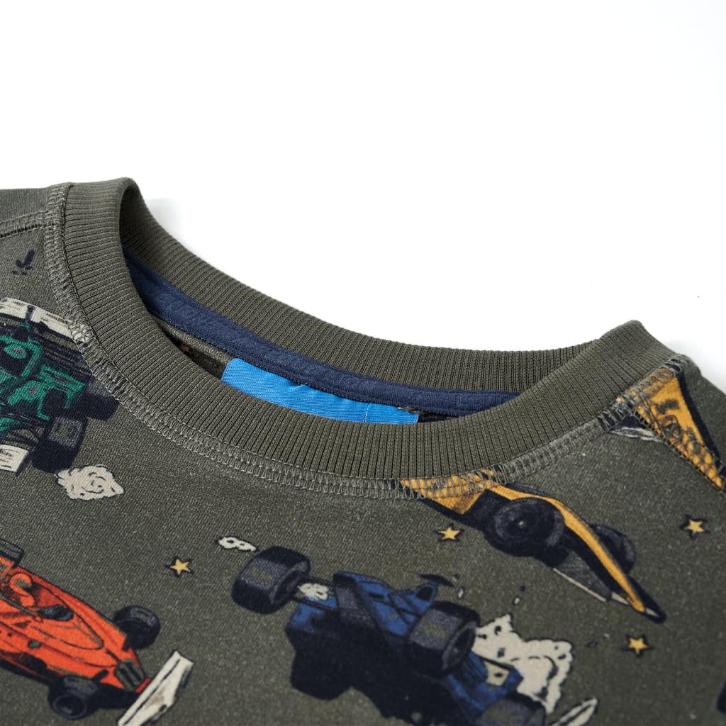 Sweatshirt til børn str. 92 kakifarvet
