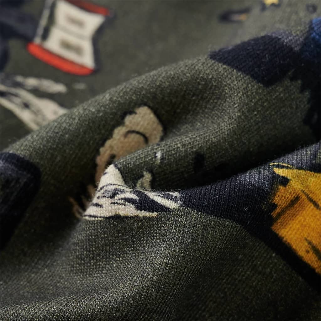 Sweatshirt til børn str. 116 kakifarvet
