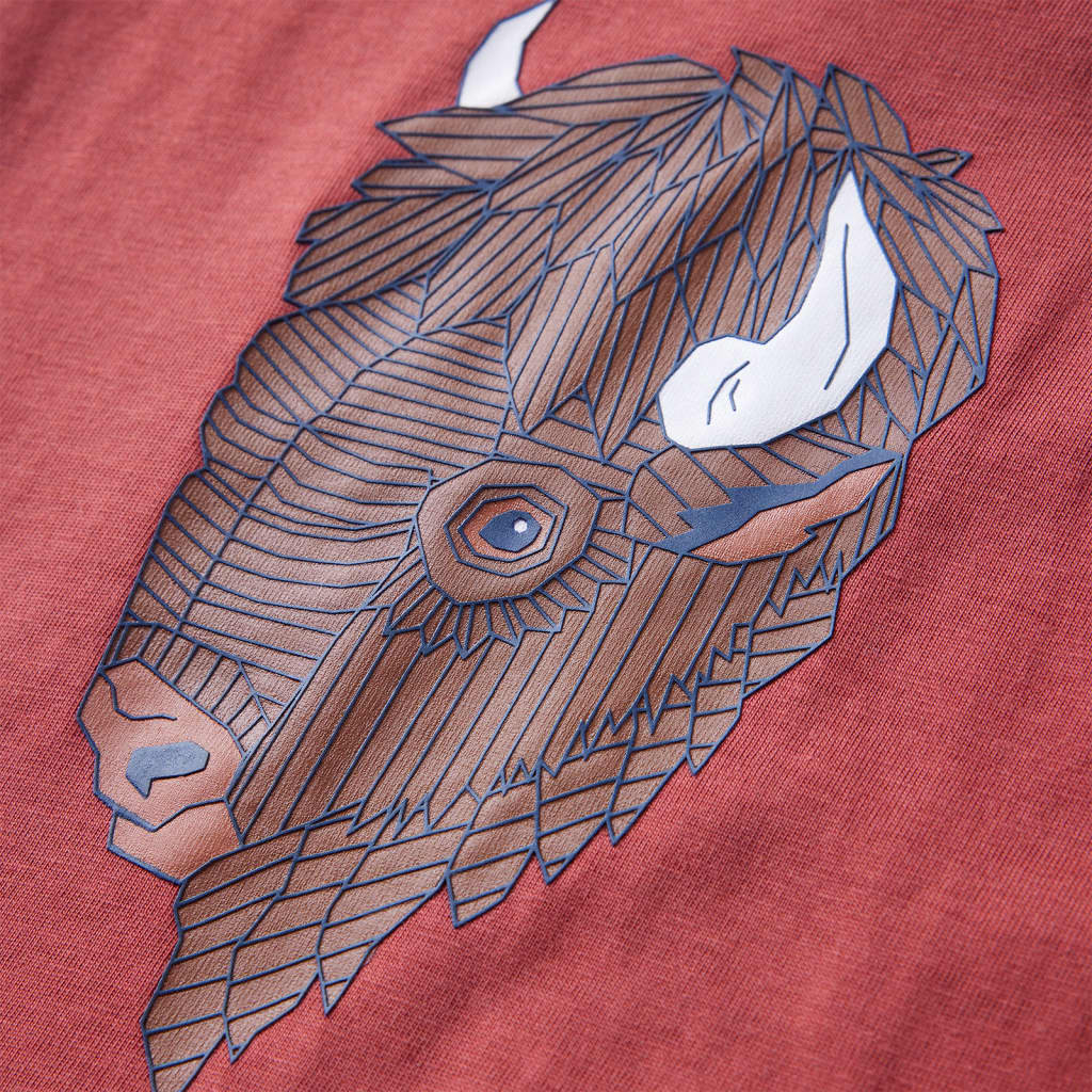 Langærmet T-shirt til børn str. 140 rød