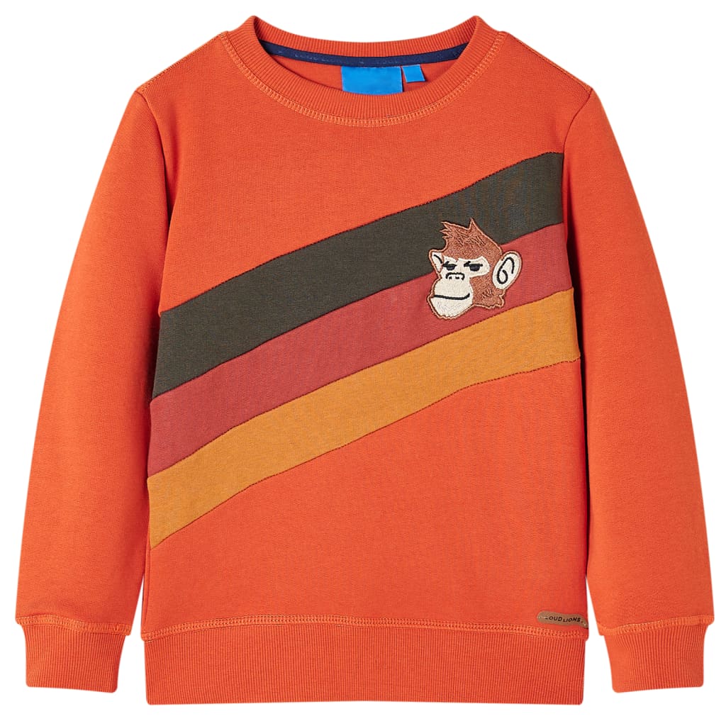 Sweatshirt til børn str. 128 orange