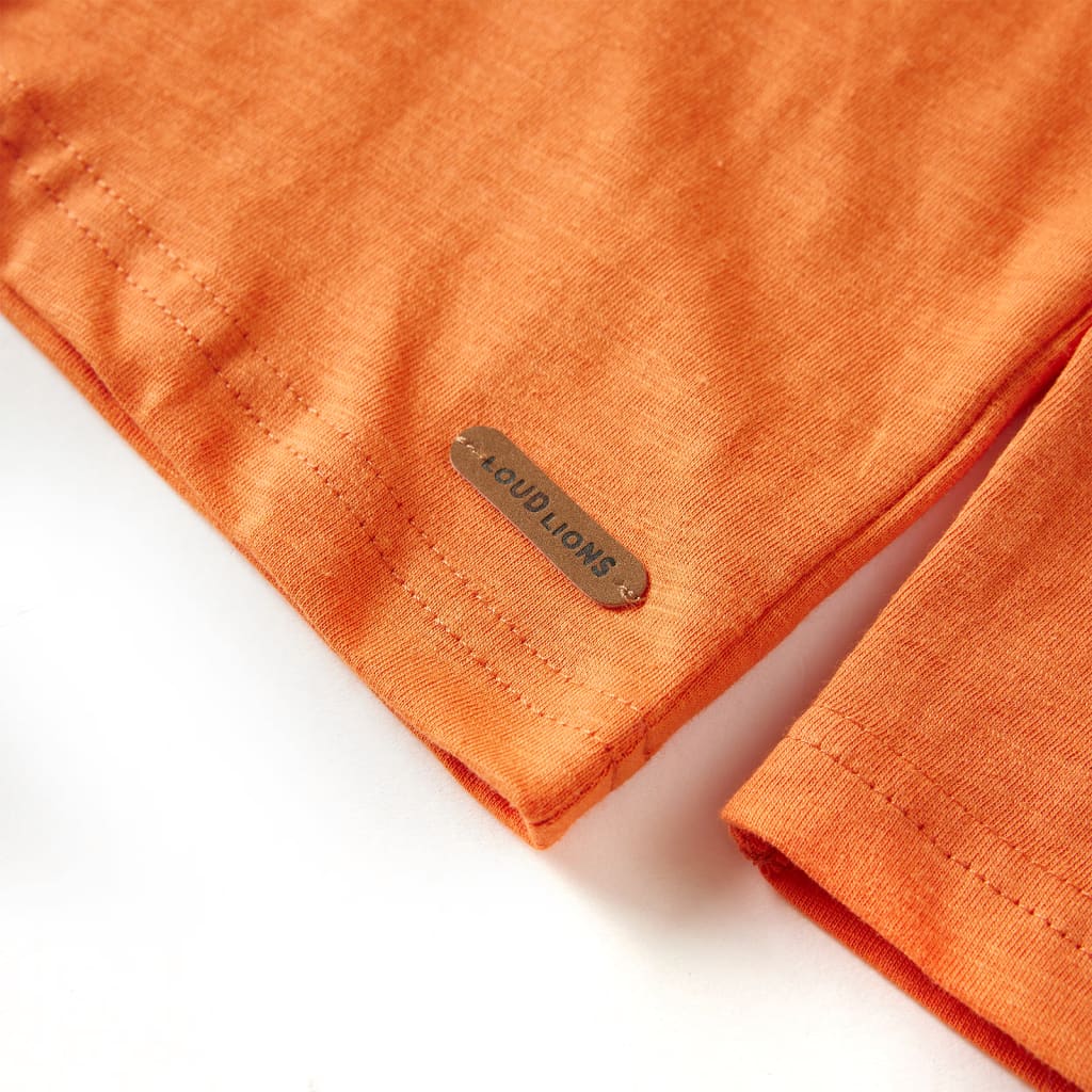 Langærmet T-shirt til børn str. 104 cm orange