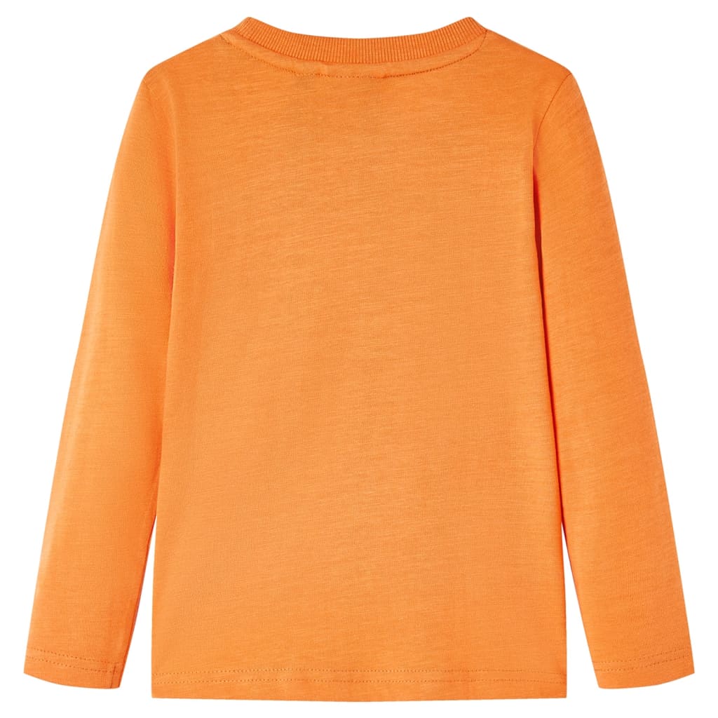 Langærmet T-shirt til børn str. 128 cm orange