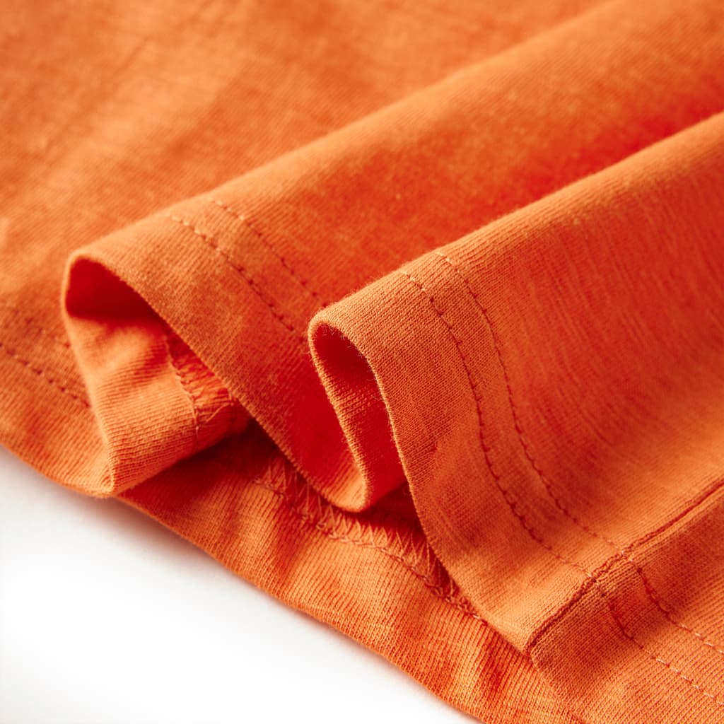 Langærmet T-shirt til børn str. 128 cm orange