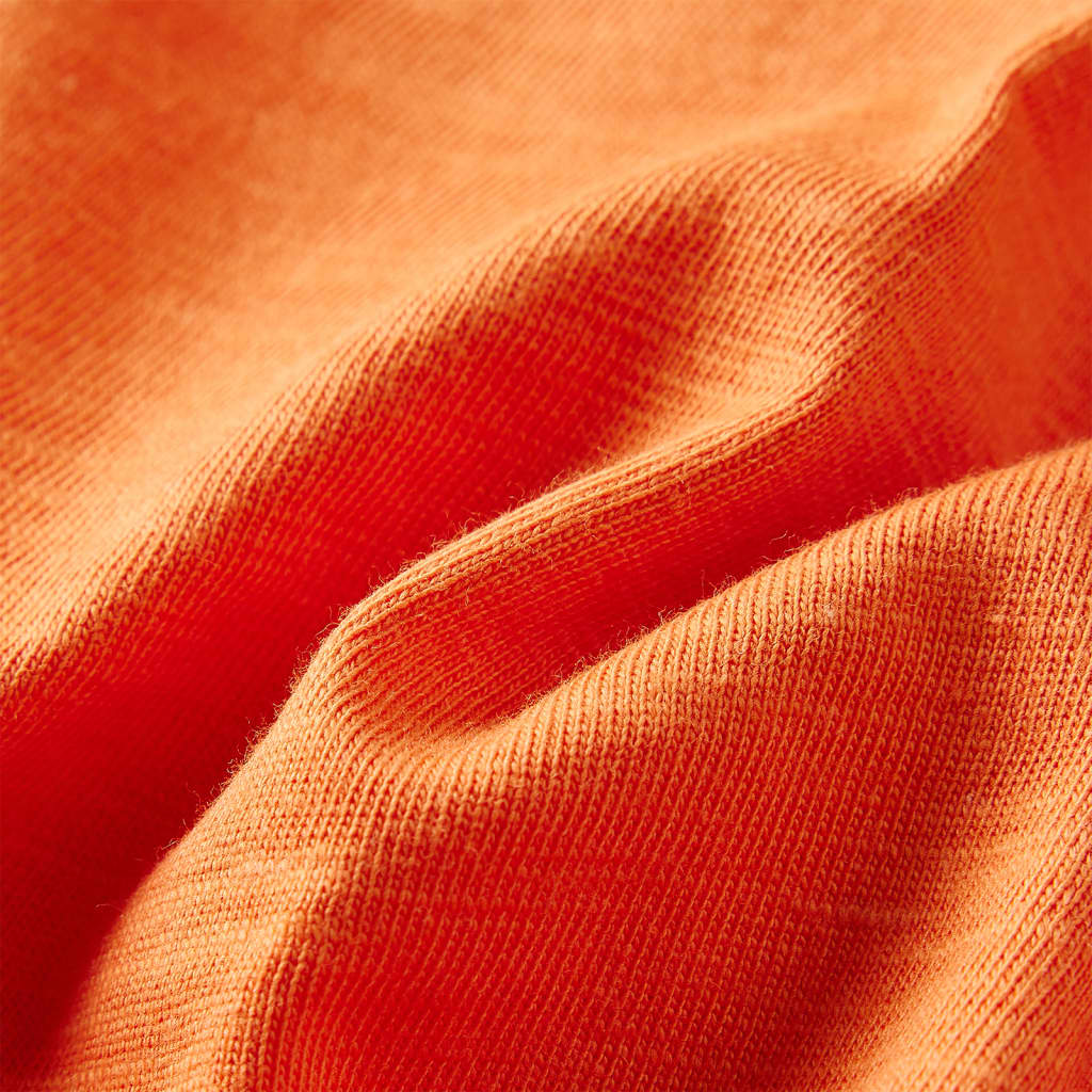 Langærmet T-shirt til børn str. 128 cm orange