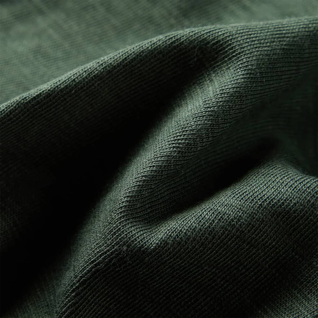 Langærmet T-shirt til børn str. 104 cm mørkegrøn