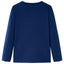 Langærmet T-shirt til børn str. 104 marineblå