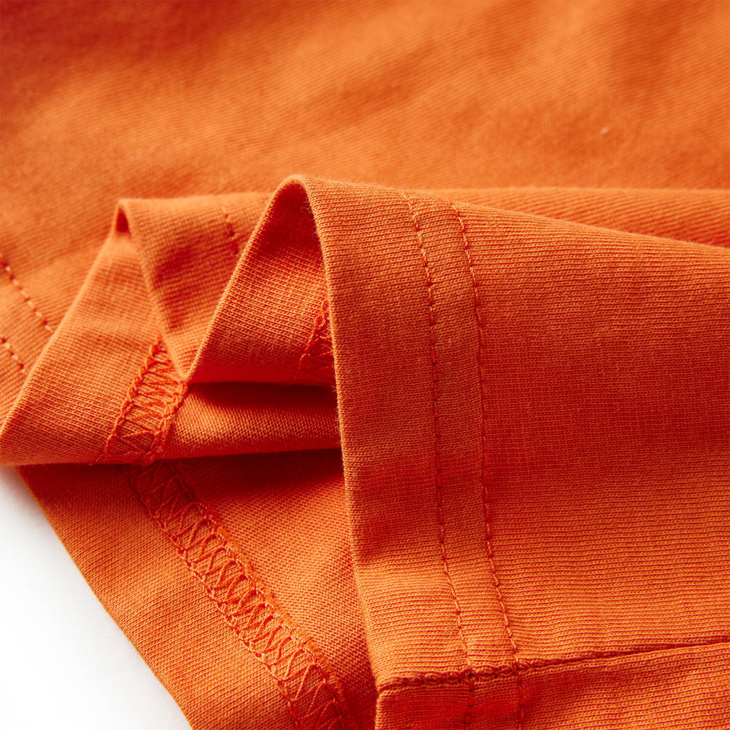 Langærmet T-shirt til børn str. 116 cm orange