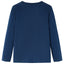 Langærmet T-shirt til børn str. 128 marineblå