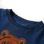 Langærmet T-shirt til børn str. 128 marineblå