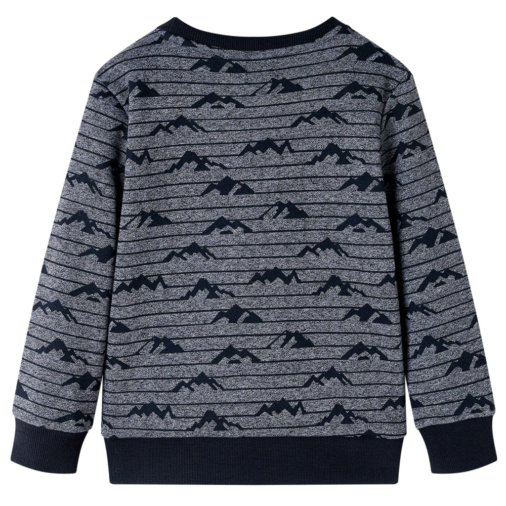 Sweatshirt til børn str. 104 blåmeleret
