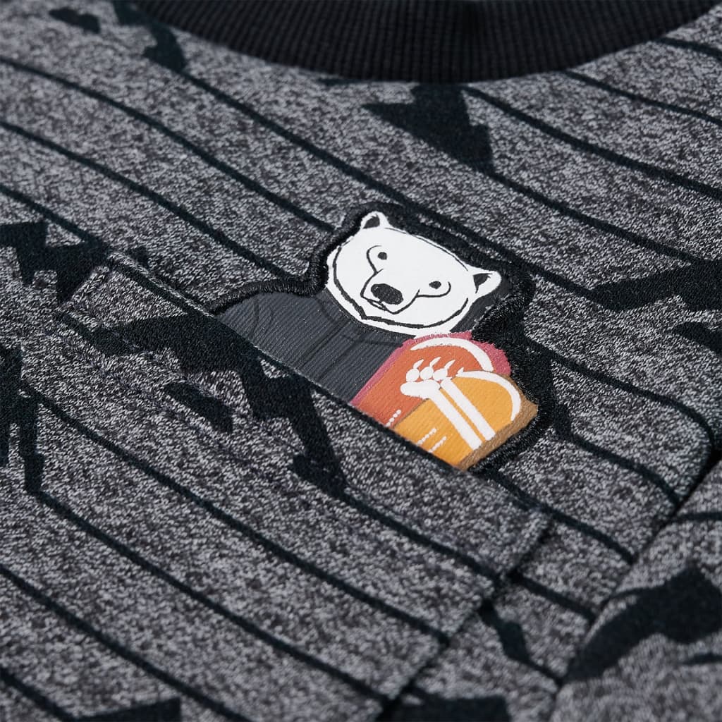 Sweatshirt til børn str. 104 blåmeleret