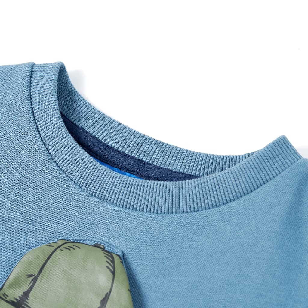 Sweatshirt til børn mellemblå str. 128