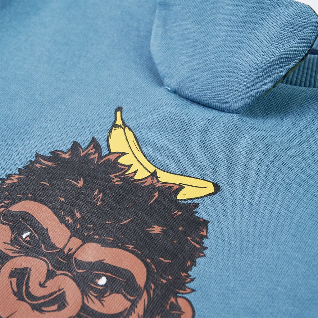 Sweatshirt til børn mellemblå str. 128