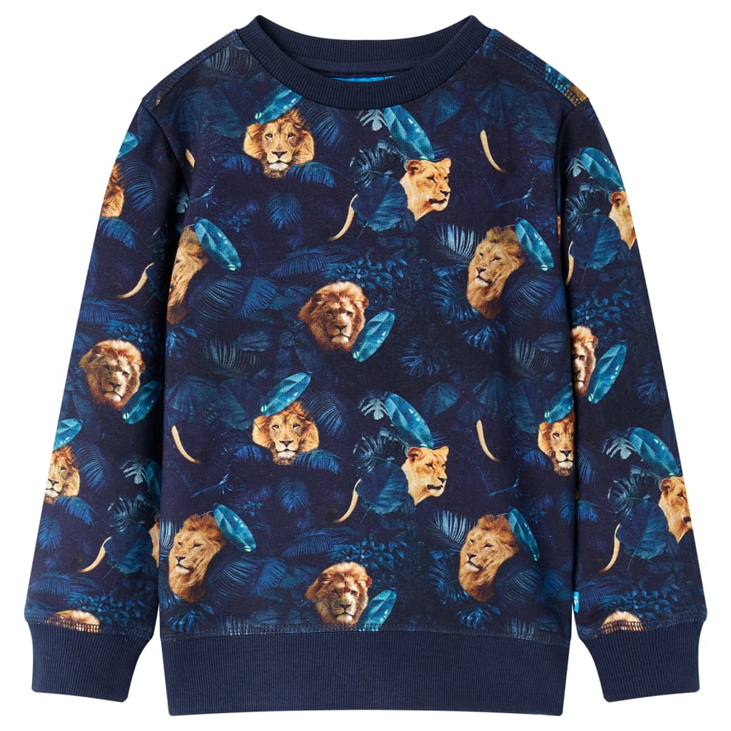 Sweatshirt til børn str. 128 marineblå