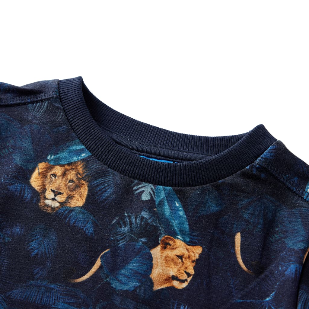 Sweatshirt til børn str. 128 marineblå