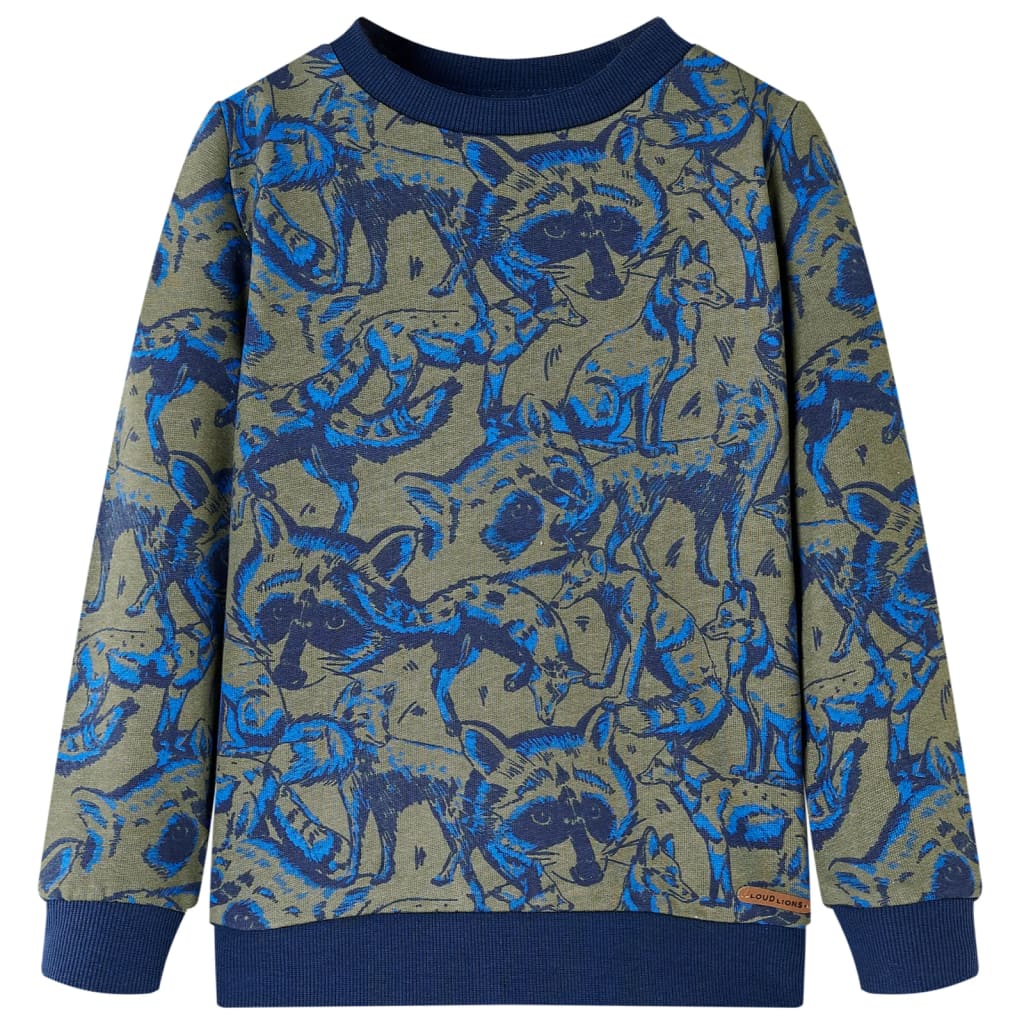 Sweatshirt til børn str. 128 kakifarvet