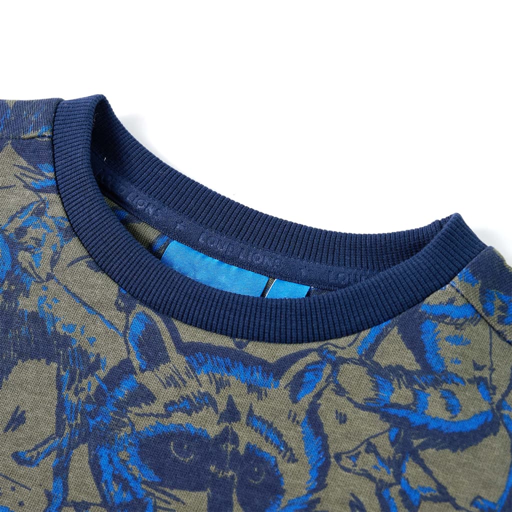 Sweatshirt til børn str. 128 kakifarvet