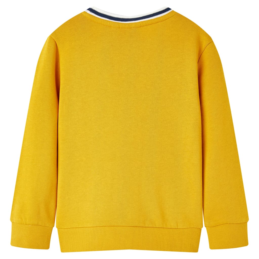 Sweatshirt til børn str. 128 okkergul