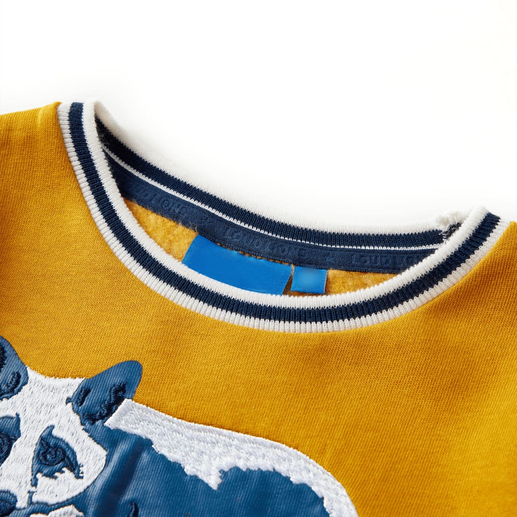 Sweatshirt til børn str. 128 okkergul