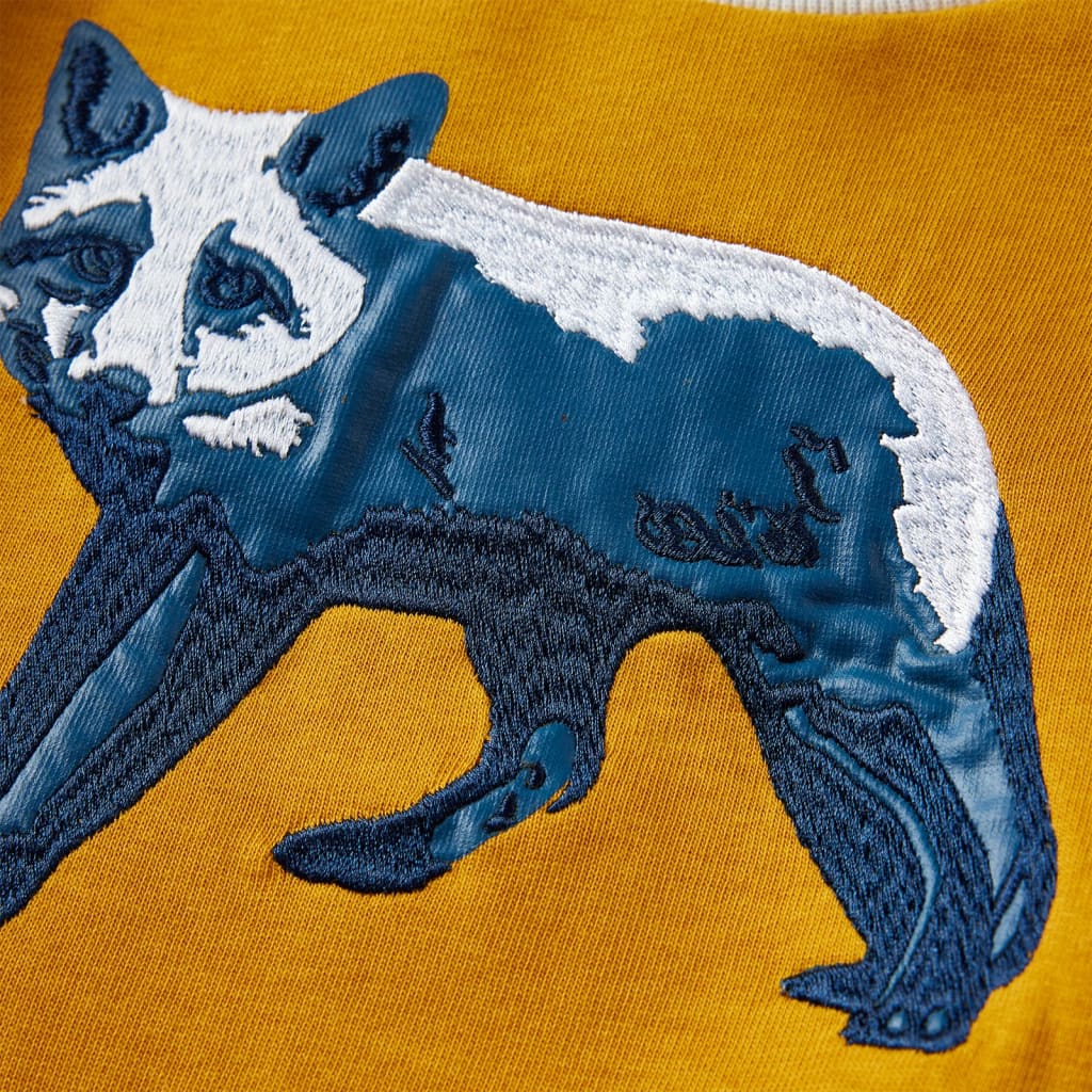 Sweatshirt til børn str. 128 okkergul