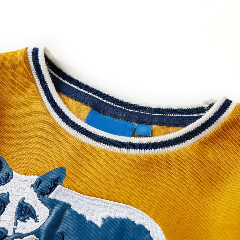 Sweatshirt til børn str. 140 okkergul
