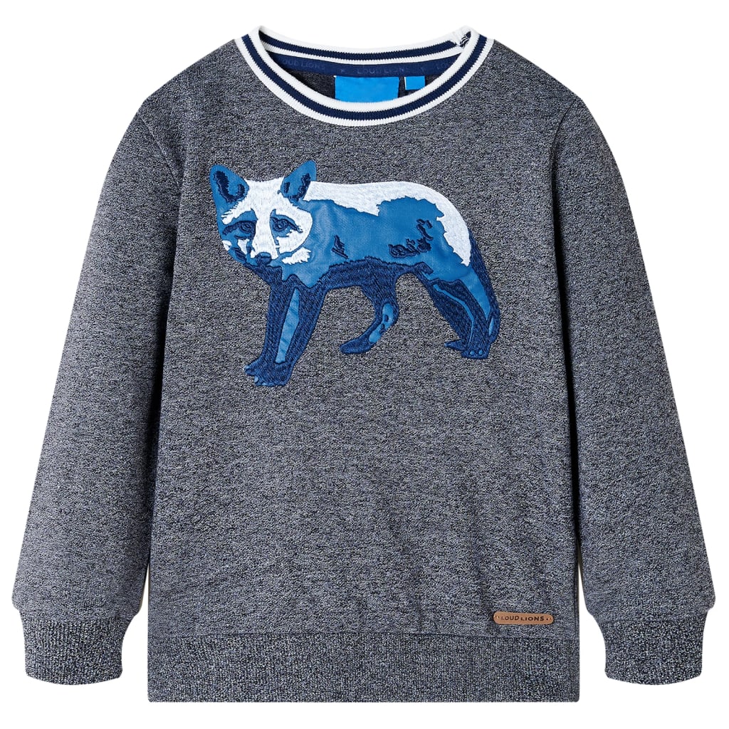 Sweatshirt til børn str. 140 blåmeleret