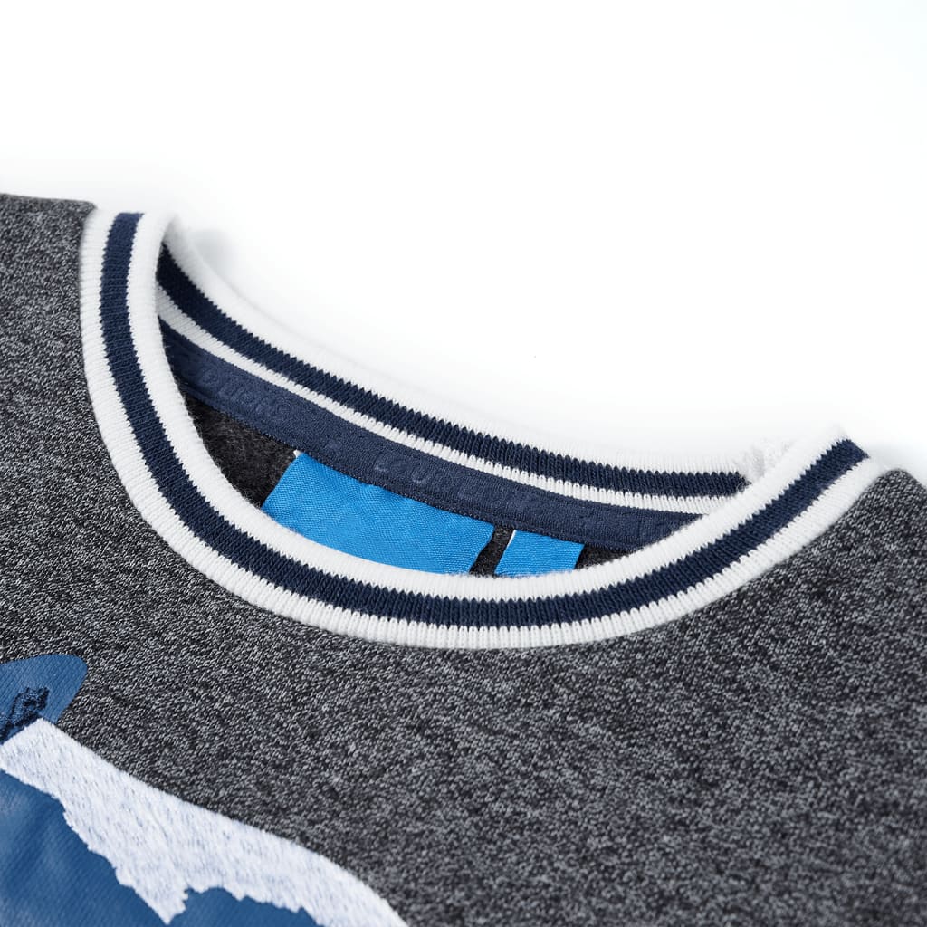 Sweatshirt til børn str. 140 blåmeleret