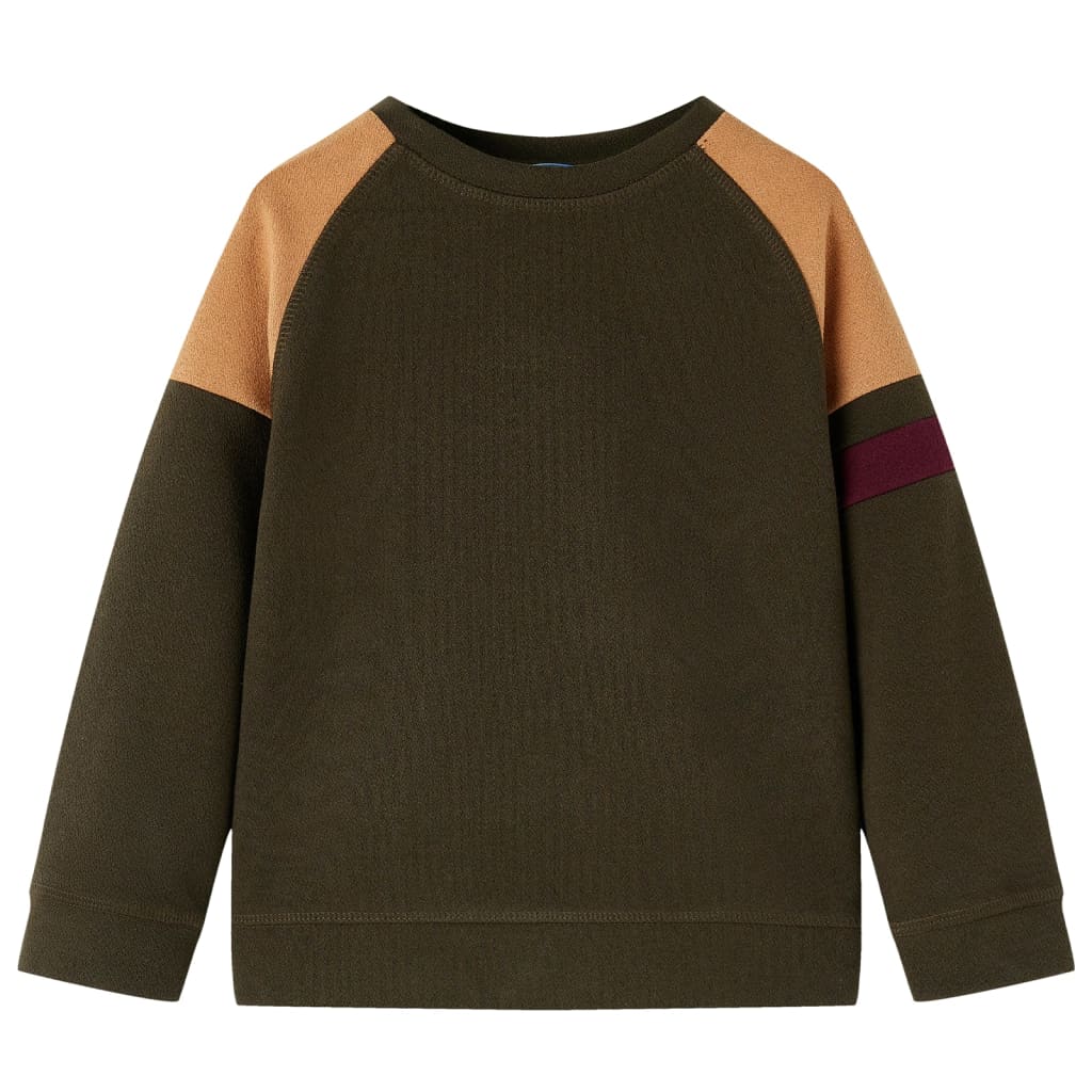 Sweatshirt til børn str. 140 kakifarvet og brun