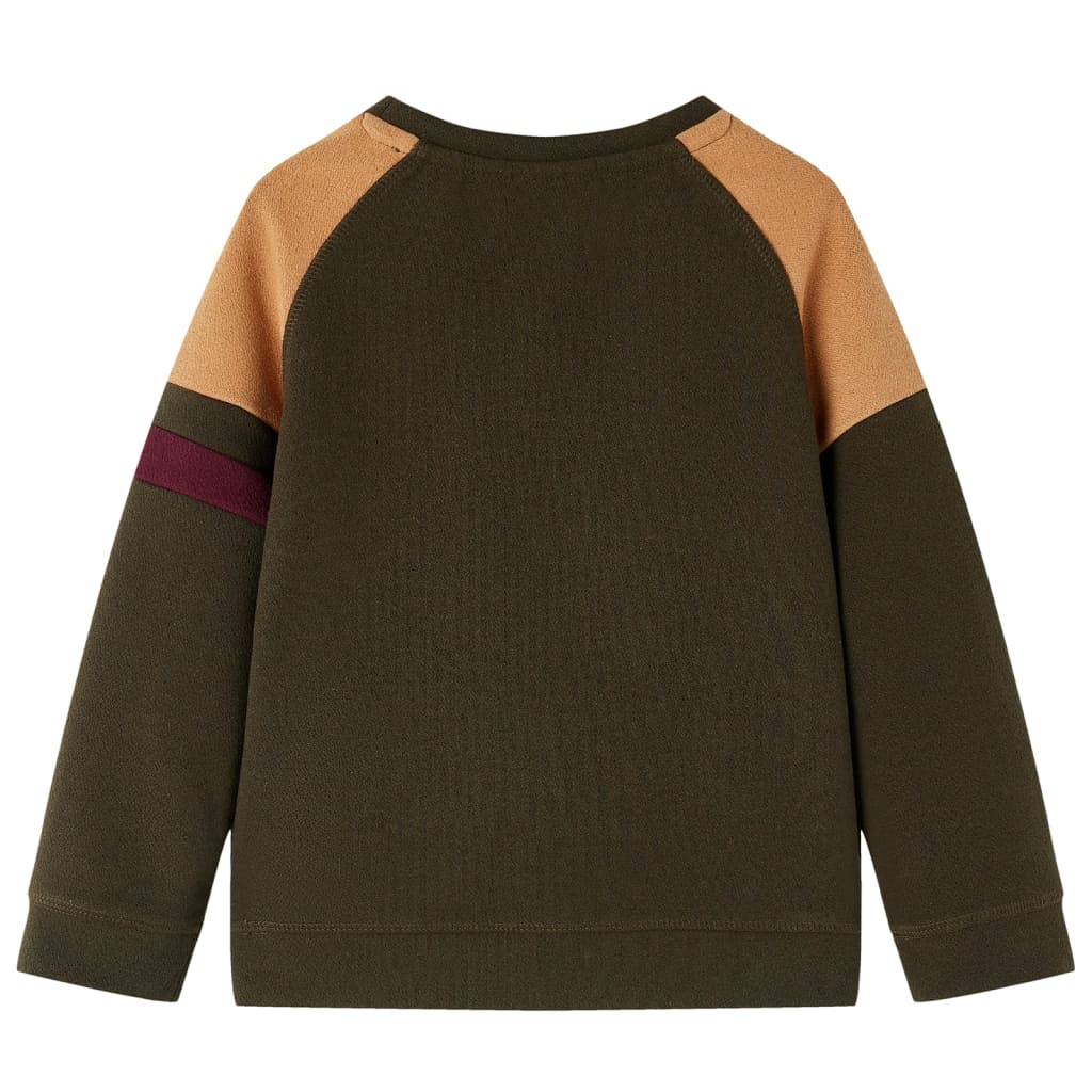 Sweatshirt til børn str. 140 kakifarvet og brun