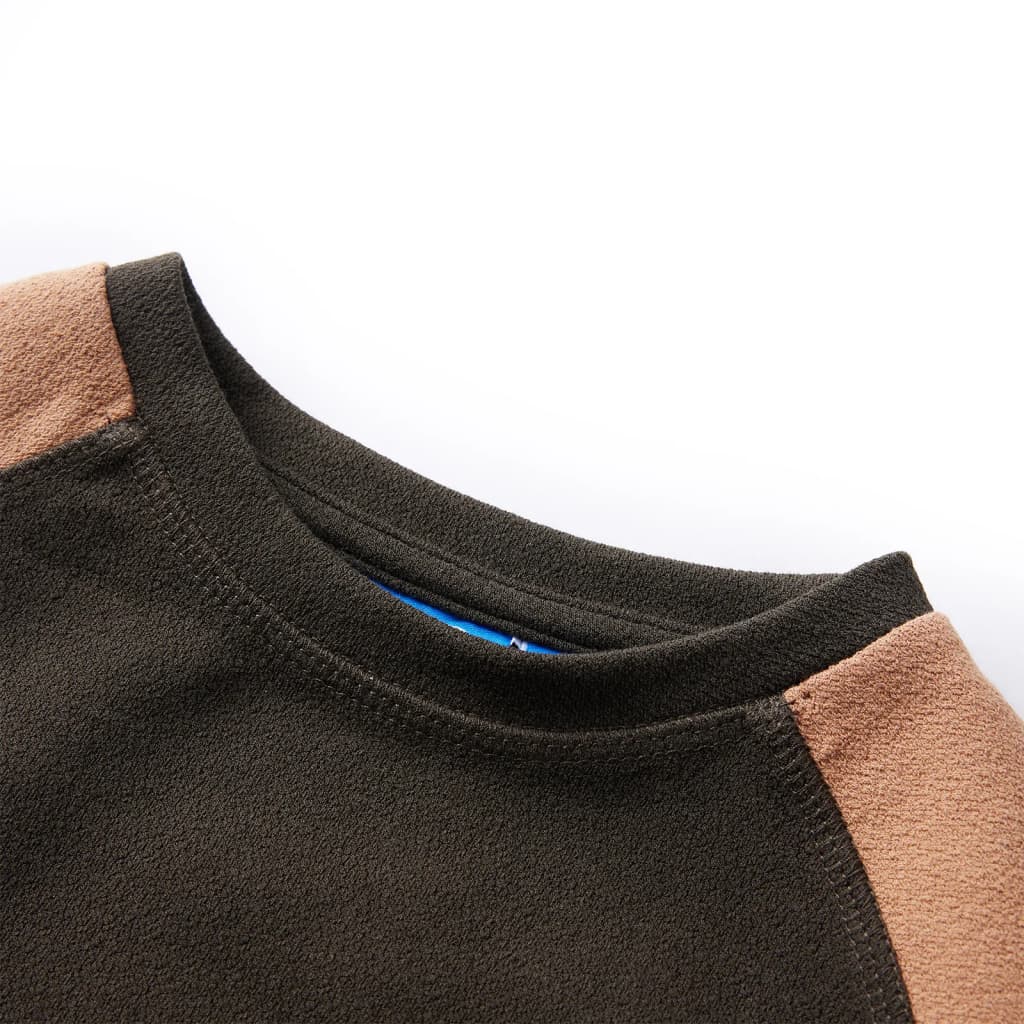 Sweatshirt til børn str. 140 kakifarvet og brun