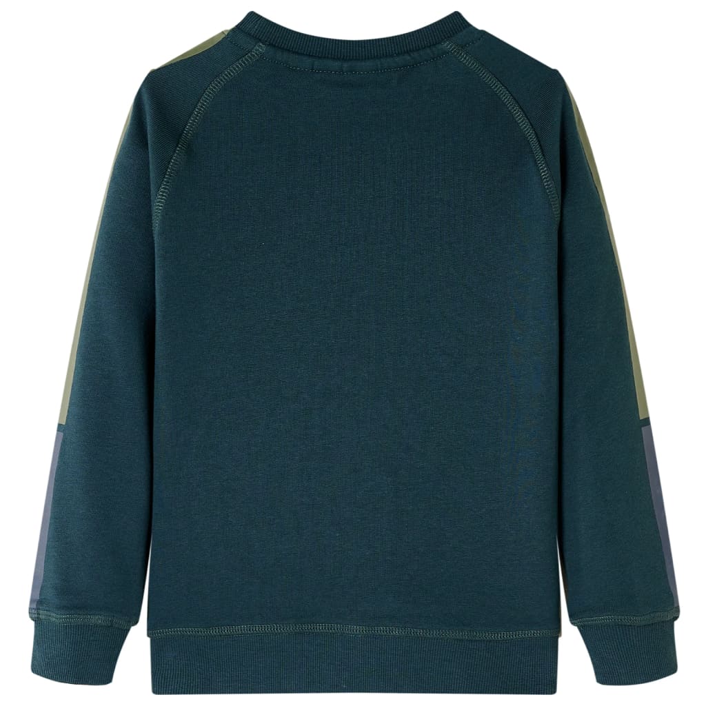Sweatshirt til børn mosgrøn str. 140