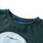 Langærmet T-shirt til børn str. 128 mørkegrøn